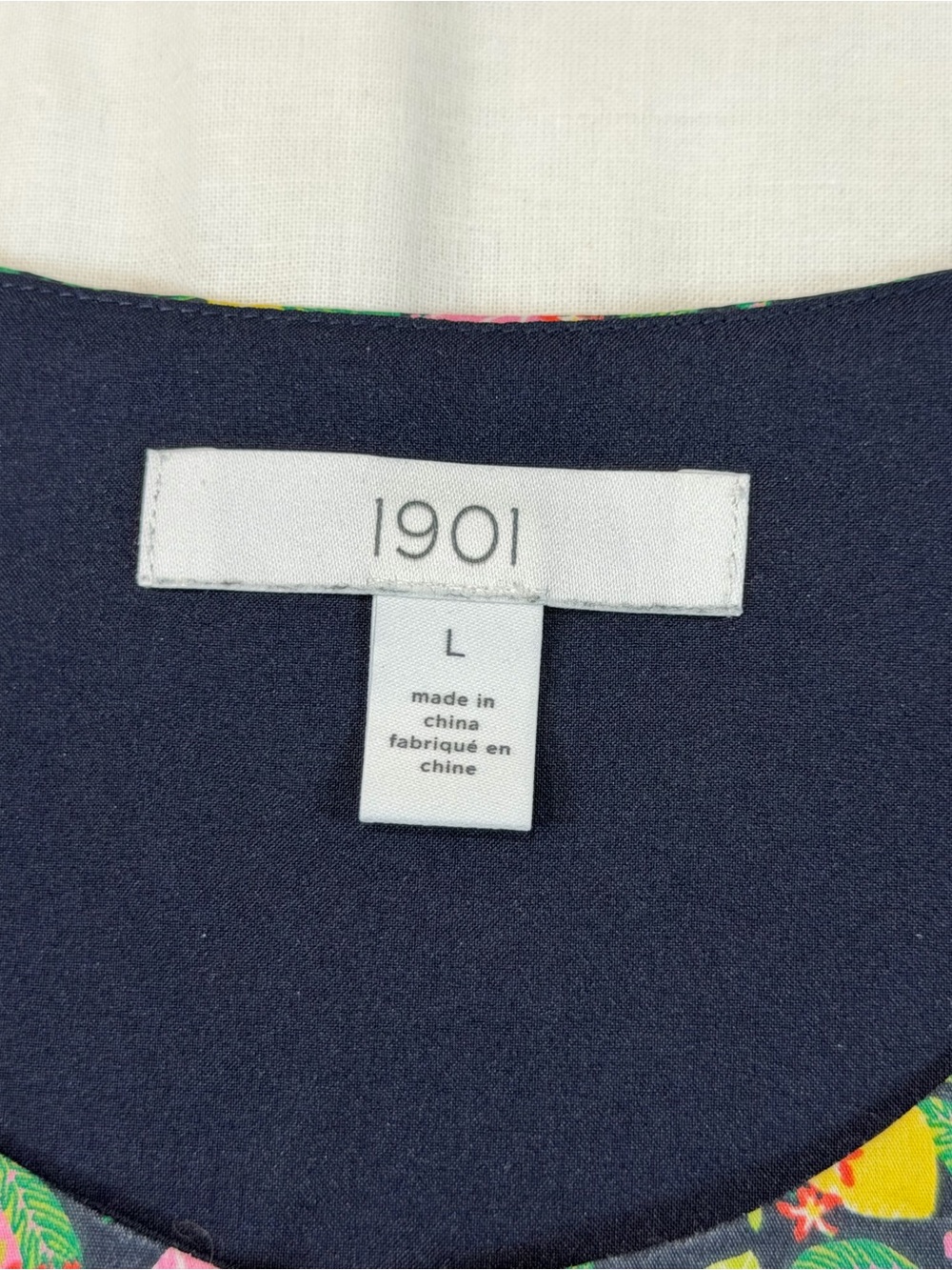 1901 Floral Ruffle Cap-Sleeve Top - Picture 3 of 7